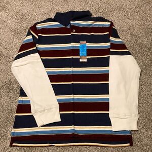 New boys Arizona striped collared shirt, size large 14/16